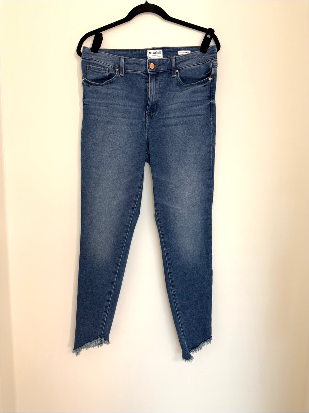 William Rast Blue Ankle Crop Sculpted Highrise Skinny Jeans 31 Justin Timberlake